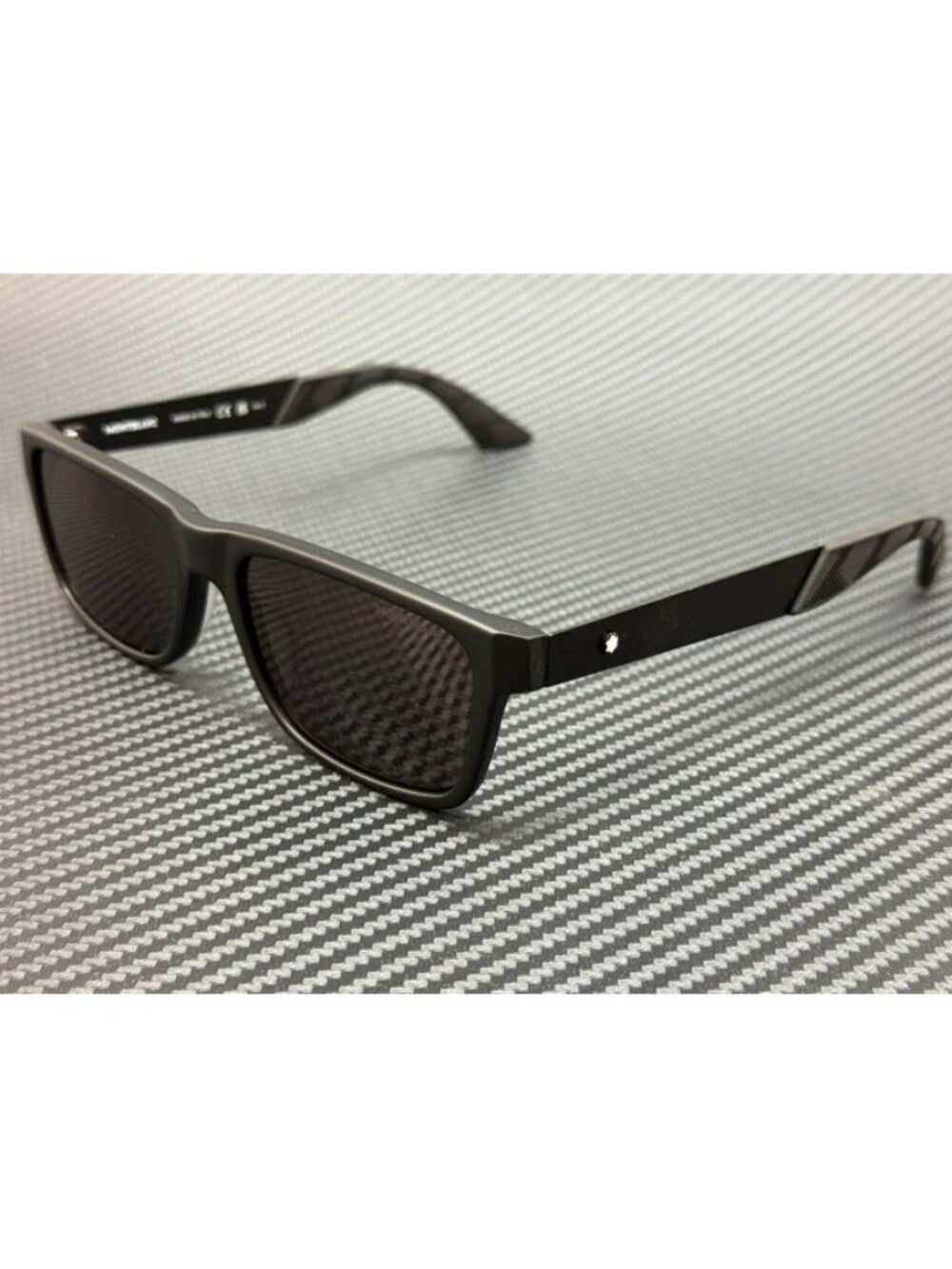 New Montblanc Men Matte Black Sunglasses 56-18-150
